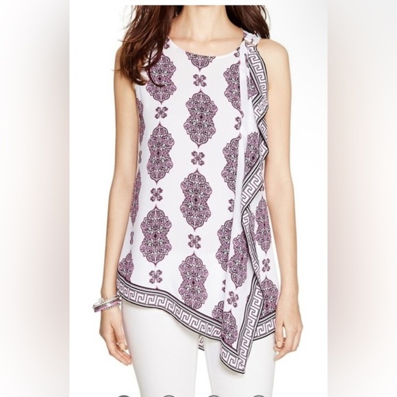 White House Black Market Tops - White House Black Market Asymmetrical Tunic Size Medium